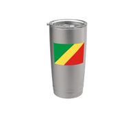 Drapeau de la République du Congo Gobelet isotherme en acier inoxydable double paroi