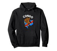 Drapeau de la République du Congo RDC Handfist Racines Congo Sweat à Capuche