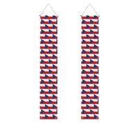Drapeau de la République tchèque - Bannières de porche imprimées - Bannières décoratives à suspendre - Convient pour les fêtes, décoration d'intérieur et d'extérieur