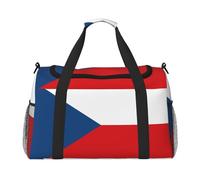 Drapeau de la République tchèque. C'est un sac de voyage à main avec une grande capacité et multifonctionnel, un incontournable pour les voyages en plein air