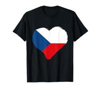 Drapeau de la République tchèque Cœur Racines tchèques Drapeau Tchèque Pride T-Shirt