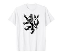Drapeau de la République tchèque de Bohémie à Double Queue Lion T-Shirt Graphique avec Valeur