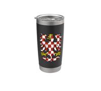 Drapeau de la République tchèque de Moravie Gobelet isotherme en acier inoxydable double paroi