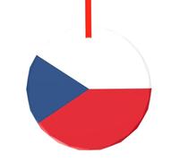 Drapeau de la République tchèque Décorations de Noël traditionnelles en verre, Adornos de Navidad pour votre sapin de Noël