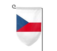 Drapeau de la République tchèque - Drapeau de bienvenue - Décoration extérieure - Pour jardin et terrasse - 30,5 x 45,7 cm - Plusieurs formes