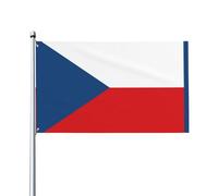 Drapeau de la République tchèque. Drapeau de jardin extérieur 0,9 x 1,5 m, bannière en polyester imprimé vif, facile à accrocher pour terrasse, fête, camping.