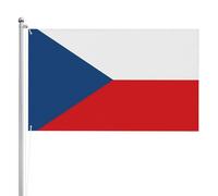 Drapeau de la République tchèque - Drapeau double face - 0,9 x 1,5 m - Drapeau de jardin en polyester épais triple couche double face - 91 x 152 cm
