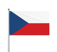 Drapeau de la République tchèque - Drapeaux décoratifs d'extérieur - 0,9 x 1,5 m - Léger et beau - Convient pour les terrasses en plein air et les célébrations de festivals.