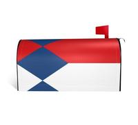 Drapeau de la République tchèque. Housse de boîte aux lettres en tissu imperméable avec une impression sur un côté et une ouverture incurvée sur un côté.