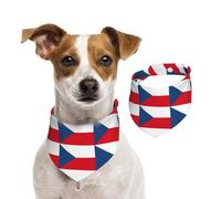 Drapeau de la République tchèque imprimé animal de compagnie en coton double face écharpe douce élégante vêtements d'hiver pour chiens chats animaux de compagnie accessoire