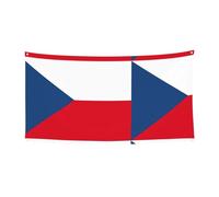 Drapeau de la République tchèque imprimé Bannière extérieure à suspendre Décoration pour voiture, bateau, fête de jardin, bannière Happy Holiday Christmas Halloween