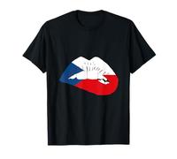 Drapeau de la République tchèque lèvres Ceska Fierté tchèque Racines tchèques T-Shirt
