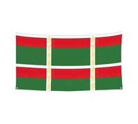 Drapeau de la République tchétchène - Bannière à suspendre pour voiture, bateau, jardin, fête, Noël, Halloween