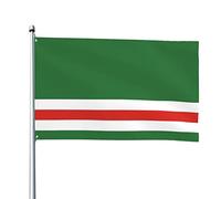 Drapeau de la République tchétchène d'Ichkérie Drapeaux, drapeaux décoratifs d'extérieur 0,9 x 1,5 m 100% polyester drapeaux à l'extérieur du drapeau tous temps, la couleur est lumineuse et facile à