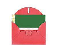 Drapeau de la République tchétchène Impression Love Buckle Papier nacré Cadeaux pour cartes d'anniversaire avec feuille d'accessoires, carte de notes, enveloppe