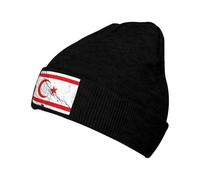 Drapeau De La République Turque De Chypre du Nord, Effet De Texture Noir Unisex Bonnet De Pêcheur Léger Watch Cap Confortable Bonnets Hiver pour Ski Cyclisme Casque Moto