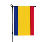 Drapeau de la Roumanie double face 71 x 102 cm, bannière d'extérieur durable pour jardin, pelouse, décoration saisonnière