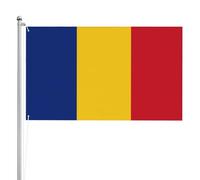 Drapeau de la Roumanie double face 91 x 152 cm Drapeau de jardin lourd triple couche double face en polyester 91 x 152 cm