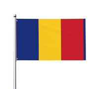 Drapeau de la Roumanie. Drapeau de jardin extérieur 0,9 x 1,5 m, bannière en polyester imprimé vif, facile à accrocher pour terrasse, fête, camping.