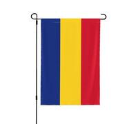 Drapeau de la Roumanie pour jardin d'automne double face, décoration saisonnière durable pour décoration de porche