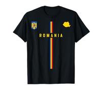 Drapeau de la Roumanie, Silhouette carte de la Roumanie, armoiries T-Shirt