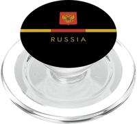 Drapeau de la Russie Logo Art Citoyen Russe Souvenir Cadeau PopSockets PopGrip pour MagSafe