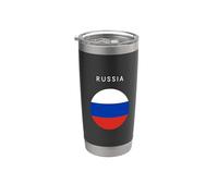 Drapeau de la Russie - Souvenir minimaliste pour amoureux des voyages Gobelet isotherme en acier inoxydable double paroi