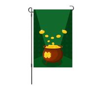 Drapeau de la Saint-Patricks Flag à double face Irish Garden Premium Flag en polyester à l'épreuve des intempéries pour Lawn Courtyard Party 45 x 30cm (S24)