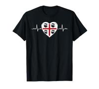 Drapeau de la Sardaigne avec Quatre maures Motif cœur T-Shirt