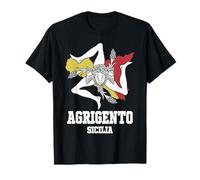 Drapeau de la Sicile Agrigente Carte de la Sicile T-Shirt