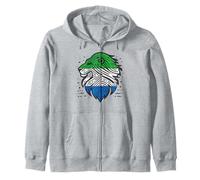 Drapeau de la Sierra Leone - Motif Lion Fier Sweat à Capuche