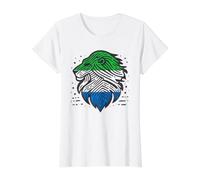 Drapeau de la Sierra Leone - Motif Lion Fier T-Shirt Graphique avec Valeur