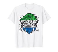 Drapeau de la Sierra Leone - Motif Lion Fier T-Shirt Graphique avec Valeur