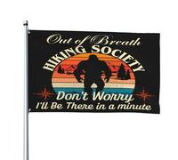 Drapeau de la Société de randonnée à bout de souffle (4 x 6 m) - Pour randonneurs hommes et femmes, bannière de jardin