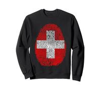 Drapeau de la Suisse ADN Empreinte Digitale Heritage Ancestry Sweatshirt