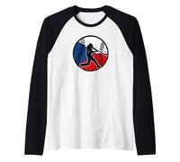 Drapeau de la Tchéquie pour Baseball et Softball Manche Raglan