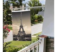Drapeau de la tour de Paris 61 x 91 cm pour extérieur et intérieur, printemps, été, automne, hiver, drapeaux de jardin avec œillets verticaux double face pour décorations de cour