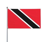 Drapeau de la Trinité-et-Tobago. Drapeau de jardin extérieur, 0,9 x 1,5 m, bannière en polyester imprimé vif, facile à accrocher pour terrasse, fête, camping