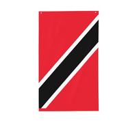 Drapeau de la Trinité-et-Tobago. Drapeau décoratif d'extérieur 0,9 x 1,5 m, bannière verticale en polyester. Convient pour une utilisation en extérieur