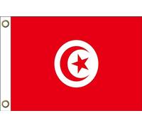 Drapeau de la Tunisie | 150 cm x 90 cm / 90 x 150 cm | Résistant aux intempéries et durable | Polyester avec deux œillets