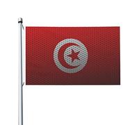 Drapeau De La Tunisie Avec Œillets Drapeau De Jardin Durable Garden Flag Décoration Pour Pelouse Balcon Porche 90X150Cm