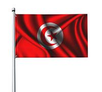 Drapeau De La Tunisie Drapeau De Jardin Colorée Bannière Durable Drapeaux De Jardin Pour Extérieure Balcon Porche 90X150Cm