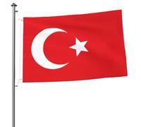 Drapeau de la Turquie 2 x 3 cm Drapeau double face - Bannière d'extérieur robuste et décorative, idéale pour le jardin, la chambre et la décoration de fête