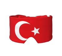 Drapeau de la Turquie Bandeau de Sommeil Latéral Unisexe Masque pour les Yeux et Cache-Oreilles (68,1 x 10,9 cm) Intérieur et Extérieur Voyage Yoga Réglable Confort Yeux et Oreilles