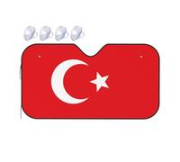 Drapeau de la Turquie : c'est un pare-soleil de pare-brise de voiture, qui ne prend pas trop de place et protège l'environnement à l'intérieur de la voiture.