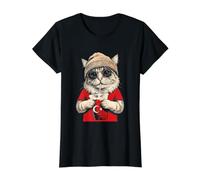 Drapeau de la Turquie Chat Turc Turc T-Shirt Graphique avec Valeur, Femme, Noir, XS