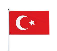 Drapeau de la Turquie - Décoration d'extérieur (0,9 x 1,5 m) - Durable et résistant à la décoloration - Pour mariage, cour, anniversaire de mariage