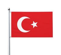 Drapeau de la Turquie double face sans mât 0,9 x 1,5 m