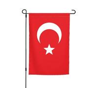Drapeau de la Turquie - Drapeau de jardin double face - 30,5 x 45,7 cm - Décoration extérieure - Résistant à la décoloration - Bannière décorative saisonnière pour terrasse, pelouse