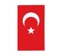 Drapeau de la Turquie. Drapeau décoratif d'extérieur 0,9 x 1,5 m, bannière verticale en polyester